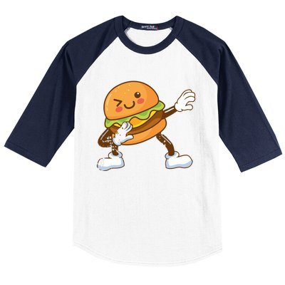 Dabbing Hamburger Backyard Bbq Meat Eater Grilling Gift Baseball Sleeve Shirt