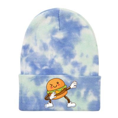 Dabbing Hamburger Backyard Bbq Meat Eater Grilling Gift Tie Dye 12in Knit Beanie