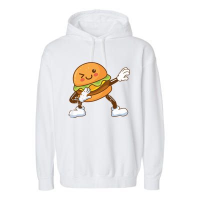 Dabbing Hamburger Backyard Bbq Meat Eater Grilling Gift Garment-Dyed Fleece Hoodie