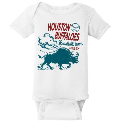 Defunct Houston Buffaloes Baseball Team 1928 Baby Bodysuit