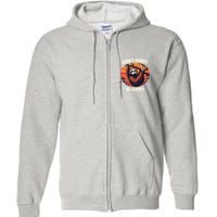Don't Hurry Be Happy Cute Lazy Funny Sloth Full Zip Hoodie