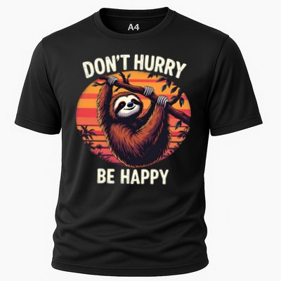 Don't Hurry Be Happy Cute Lazy Funny Sloth Performance Shirt