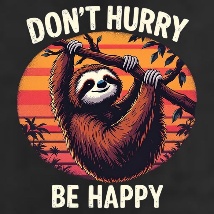 Don't Hurry Be Happy Cute Lazy Funny Sloth 11oz C Handle Ceramic Mug