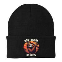 Don't Hurry Be Happy Cute Lazy Funny Sloth Beanie