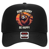 Don't Hurry Be Happy Cute Lazy Funny Sloth Hat
