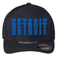 Detroit Honolulu Blue Stacked Flexfit Unipanel Trucker Cap