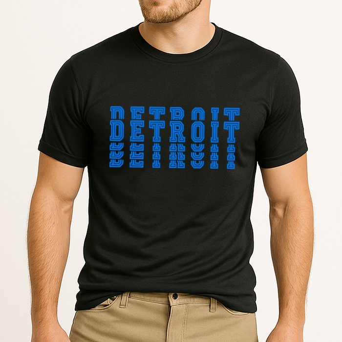 Detroit Honolulu Blue Stacked Cooling Performance Crew T-Shirt