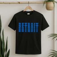 Detroit Honolulu Blue Stacked T-Shirt