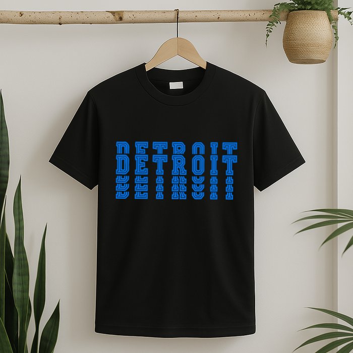 Detroit Honolulu Blue Stacked T-Shirt