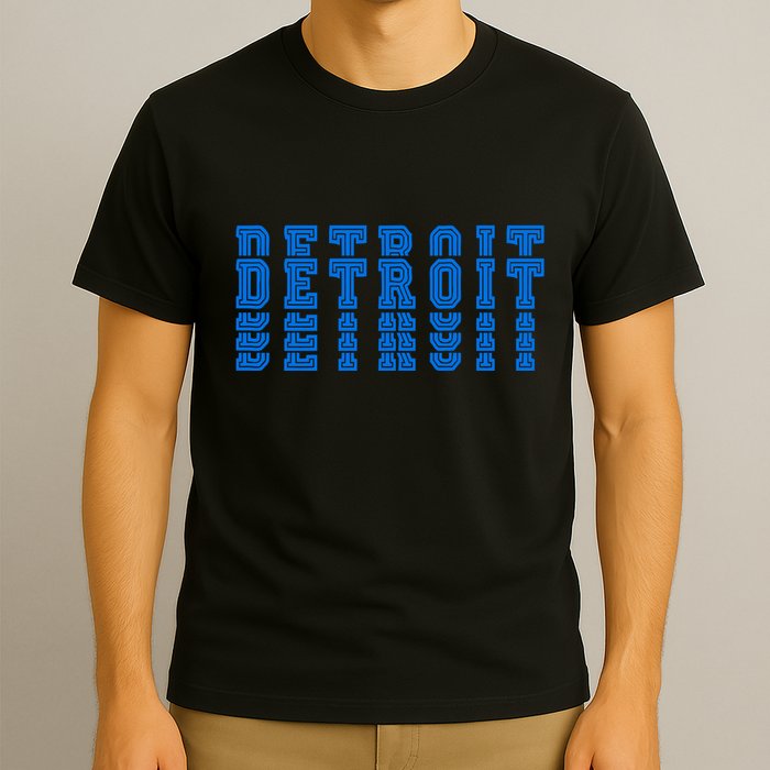 Detroit Honolulu Blue Stacked T-Shirt