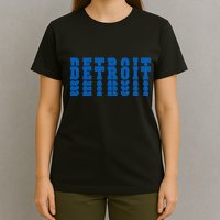 Detroit Honolulu Blue Stacked T-Shirt