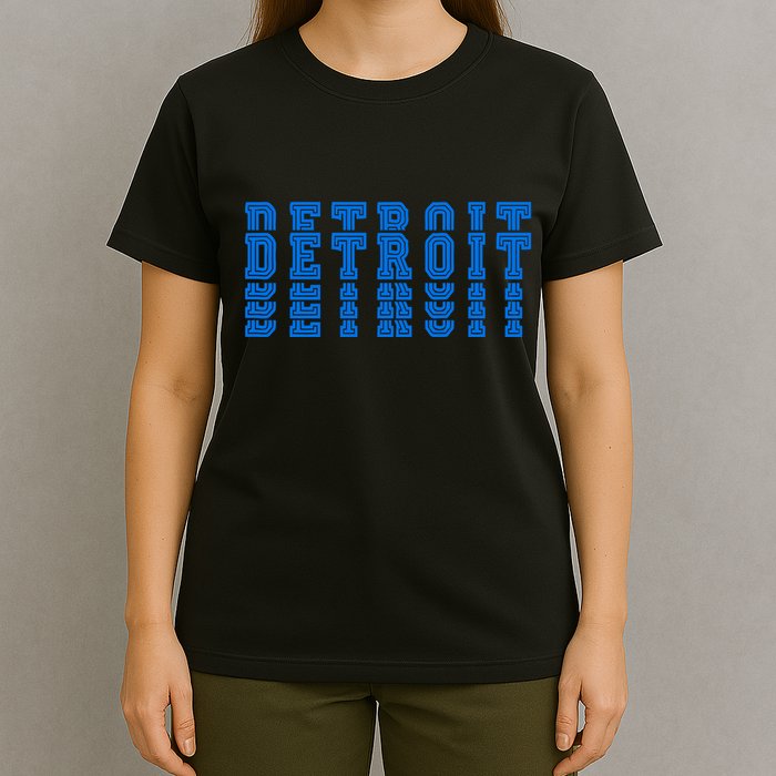 Detroit Honolulu Blue Stacked T-Shirt