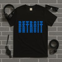Detroit Honolulu Blue Stacked T-Shirt