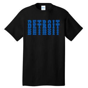 Detroit Honolulu Blue Stacked Tall T-Shirt