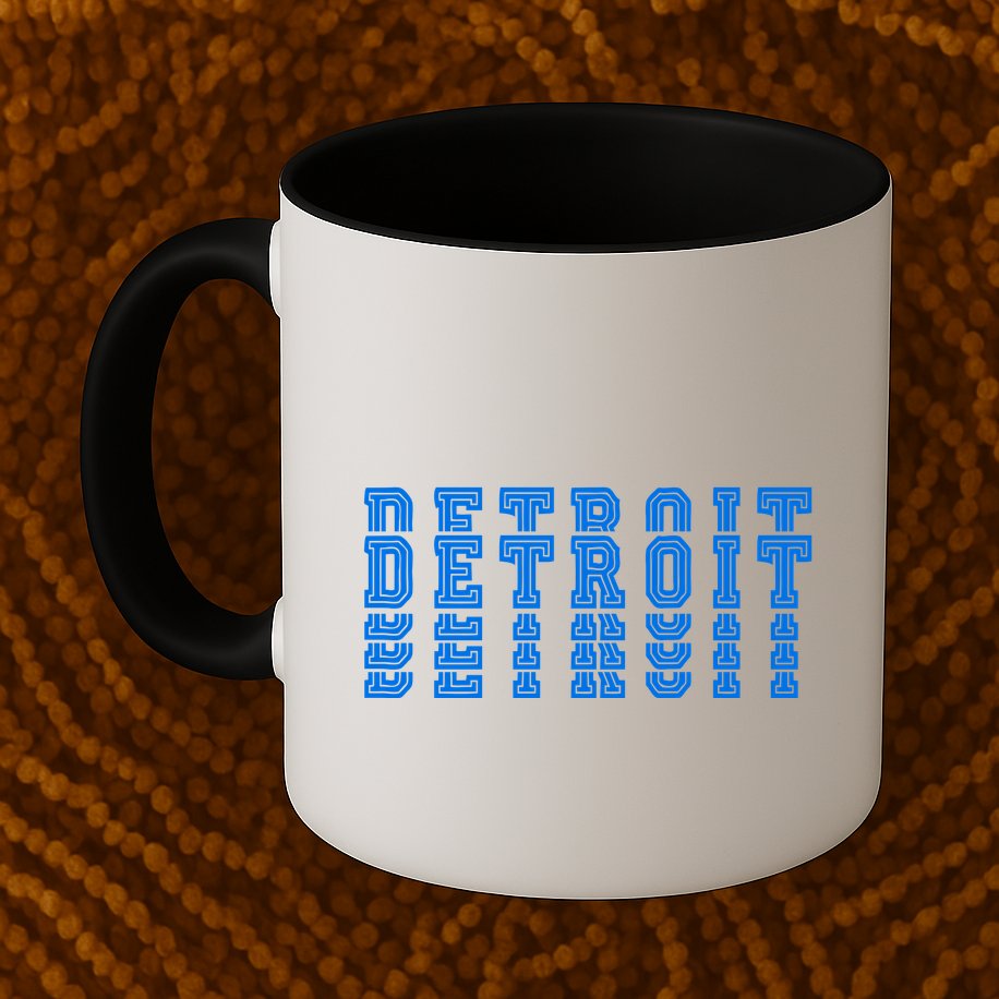 Detroit Honolulu Blue Stacked Mug