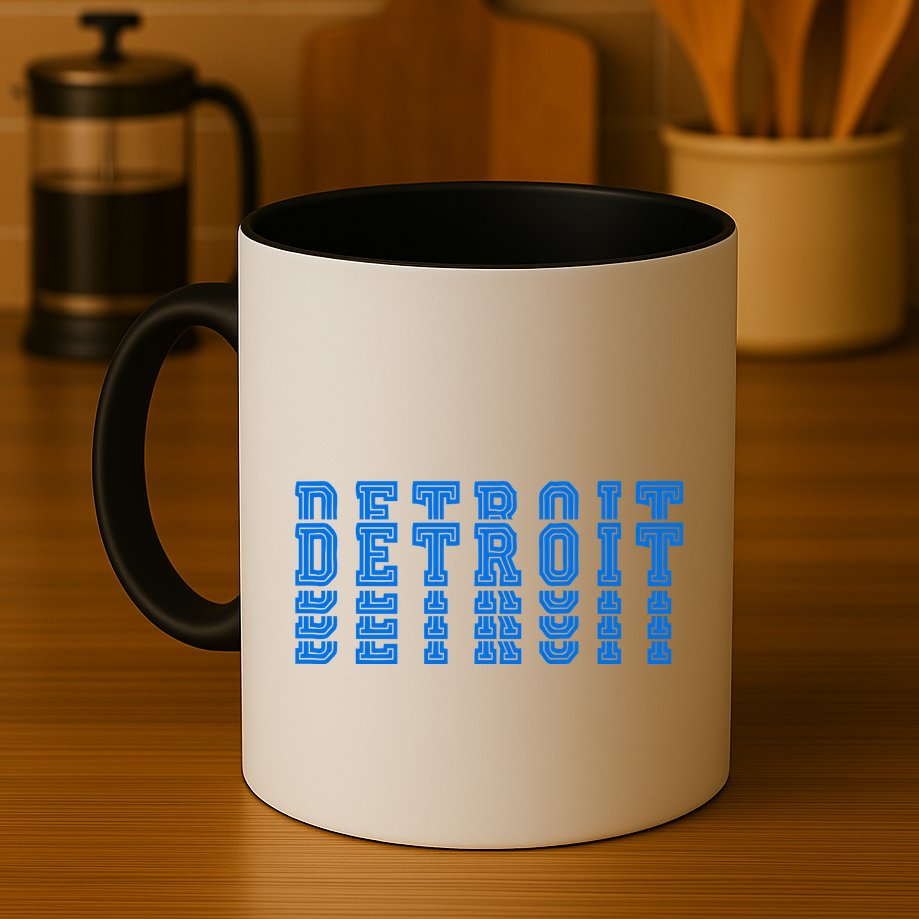Detroit Honolulu Blue Stacked Mug