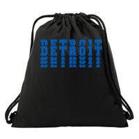 Detroit Honolulu Blue Stacked Drawstring Bag