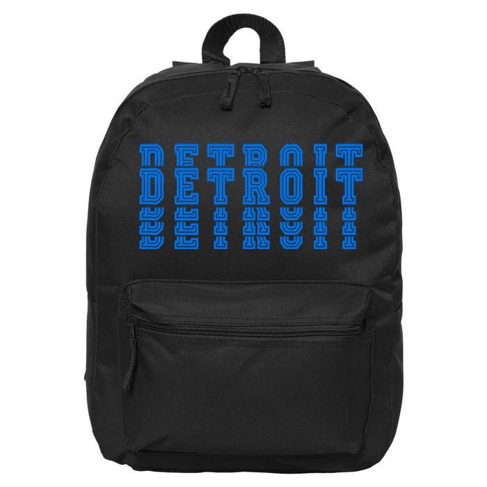 Detroit Honolulu Blue Stacked 16 in Basic Backpack