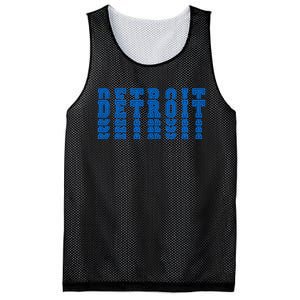 Detroit Honolulu Blue Stacked Mesh Reversible Basketball Jersey Tank