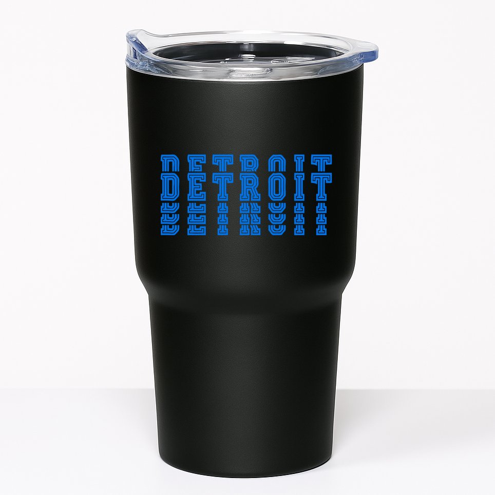 Detroit Honolulu Blue Stacked Tumbler