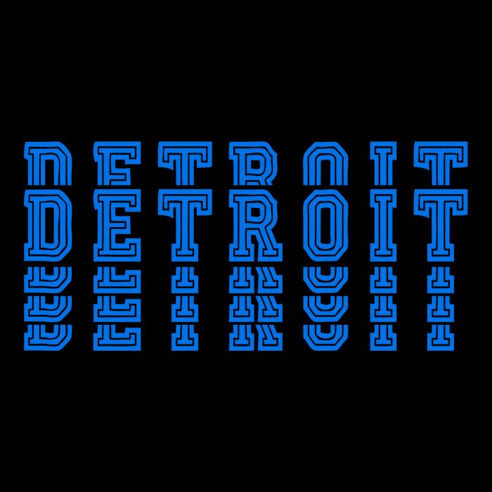 Detroit Honolulu Blue Stacked Baby Bodysuit