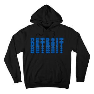 Detroit Honolulu Blue Stacked Tall Hoodie