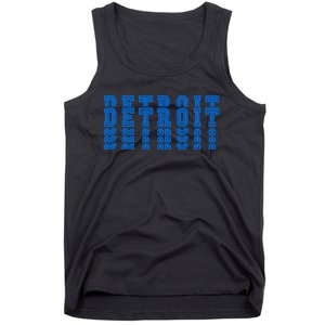 Detroit Honolulu Blue Stacked Tank Top