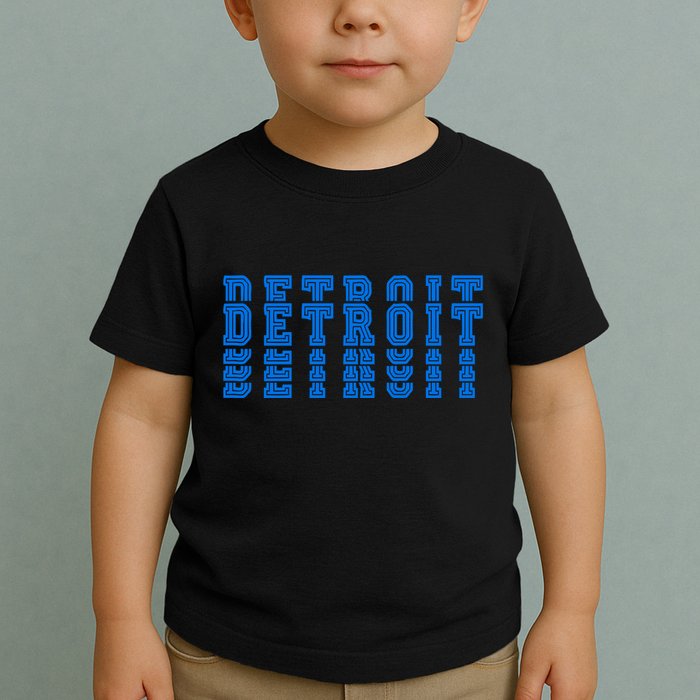 Detroit Honolulu Blue Stacked Toddler T-Shirt