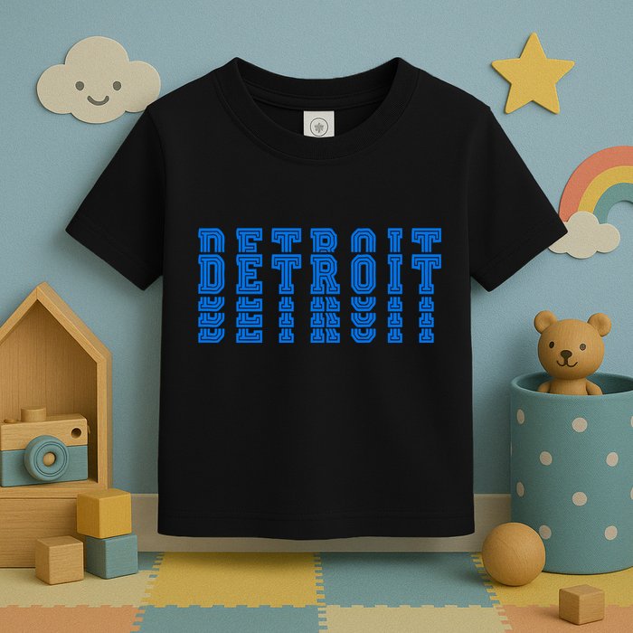 Detroit Honolulu Blue Stacked Toddler T-Shirt