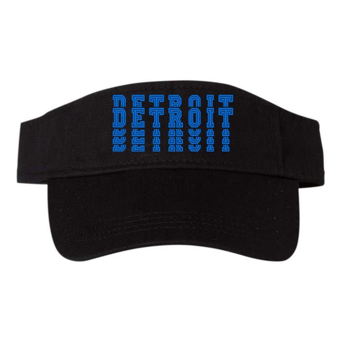 Detroit Honolulu Blue Stacked Valucap Bio-Washed Visor