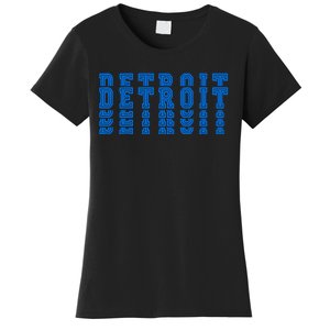 Detroit Honolulu Blue Stacked Women's T-Shirt