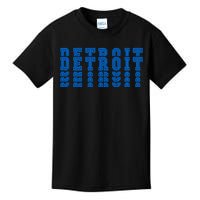 Detroit Honolulu Blue Stacked Kids T-Shirt