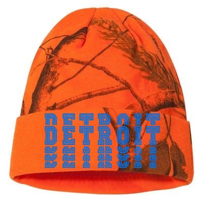 Detroit Honolulu Blue Stacked Kati Licensed 12" Camo Beanie