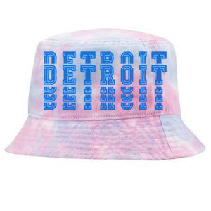 Detroit Honolulu Blue Stacked Tie-Dyed Bucket Hat