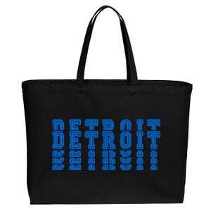 Detroit Honolulu Blue Stacked Cotton Canvas Jumbo Tote