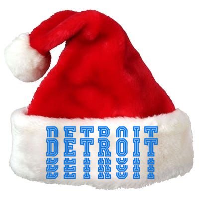 Detroit Honolulu Blue Stacked Premium Christmas Santa Hat