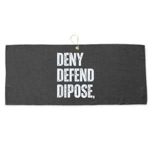 Dark Humor Boss Ceo Defend And Deny Large Microfiber Waffle Golf Towel