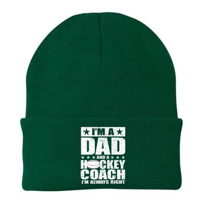 Dad Hockey Coach Fathers Day Gift From Daughter Son Knit Cap Winter Beanie