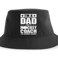 Dad Hockey Coach Fathers Day Gift From Daughter Son Sustainable Bucket Hat