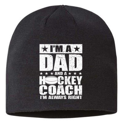 Dad Hockey Coach Fathers Day Gift From Daughter Son Sustainable Beanie