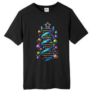 Dna Helix Christmas Tree Scientist Biology Science Teacher Tall Fusion ChromaSoft Performance T-Shirt