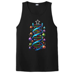 Dna Helix Christmas Tree Scientist Biology Science Teacher PosiCharge Competitor Tank