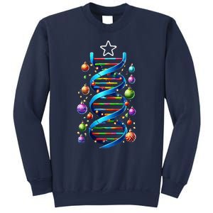 Dna Helix Christmas Tree Scientist Biology Science Teacher Sweatshirt