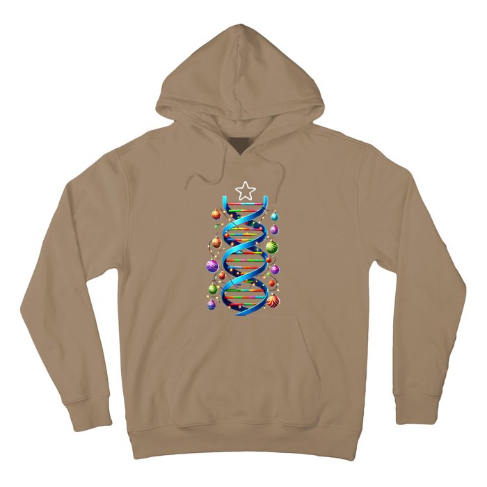 Dna Helix Christmas Tree Scientist Biology Science Teacher Hoodie