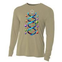 Dna Helix Christmas Tree Scientist Biology Science Teacher Cooling Performance Long Sleeve Crew