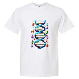 Dna Helix Christmas Tree Scientist Biology Science Teacher Garment-Dyed Heavyweight T-Shirt