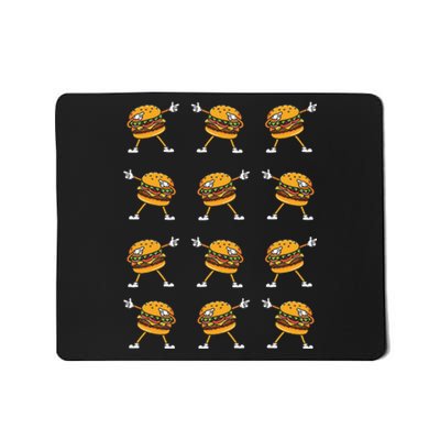 Dabbing Hamburger Cheeseburger Mousepad