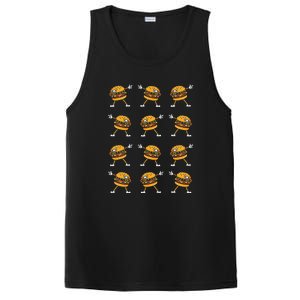 Dabbing Hamburger Cheeseburger PosiCharge Competitor Tank