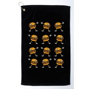 Dabbing Hamburger Cheeseburger Platinum Collection Golf Towel