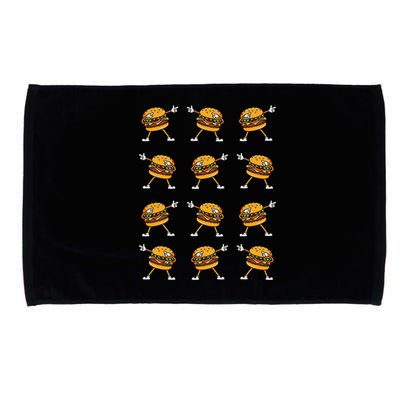 Dabbing Hamburger Cheeseburger Microfiber Hand Towel